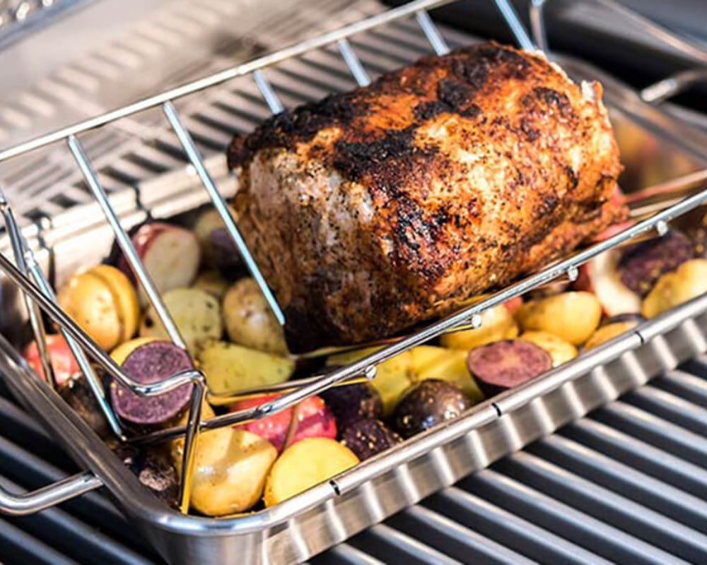 Grilled Roast and Potatoes