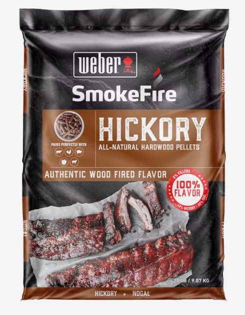 Weber Hickory All-Natural Hardwood Pellets