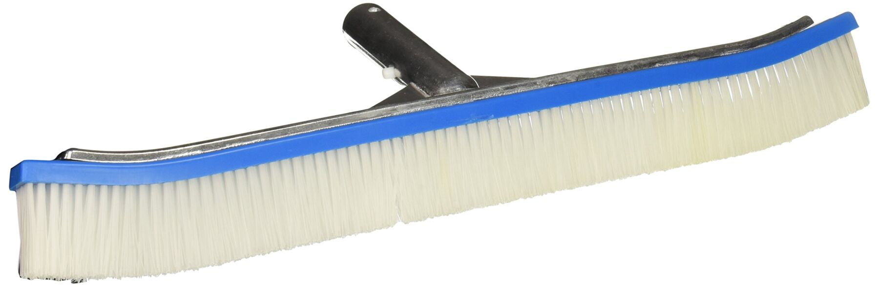 Pool Brush - 18 in. Aluminum Back, White Nylon Bristles