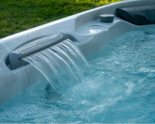 Illuminated Wide Sheet Waterfall