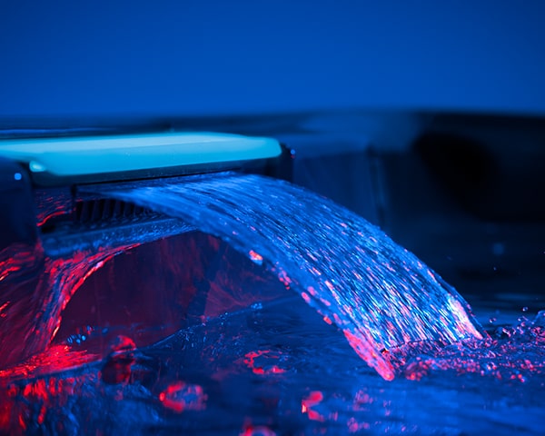 Dual Illuminated Waterfalls